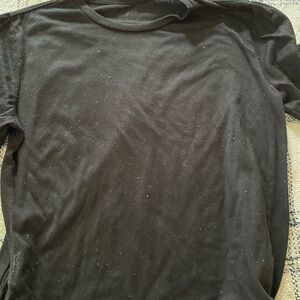 SHEIN Black Long Sleeve Tee Top